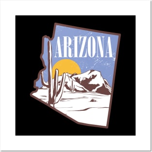 State of Arizona Desert Landscape Posters and Art